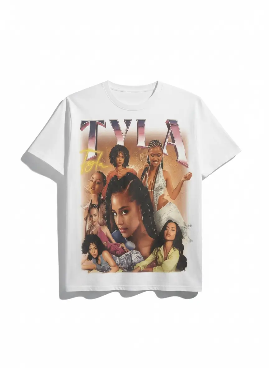 Tyla Vintage-Style Graphic T-Shirt – Trendy Casual Tee